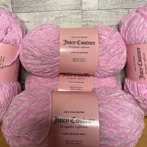 Lot of 5 Juicy Couture Luxe Velour Mini Yarn - Light Pink Diamond